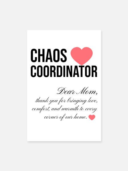 Funny Chaos Coordinator Sarcastic Office Mug - Poster 8x12 - white - Front