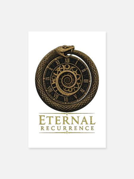 Eternal Recurrence Clockwork Ouroboros - Poster 8x12 - white - Front