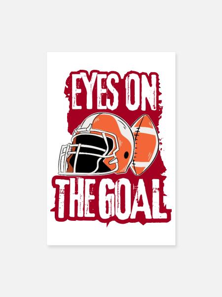 American Football T-Shirt - Poster 8x12 - white - Front