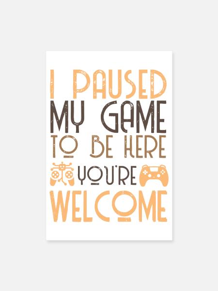 Gaming Themed Inspirational Quote Design - Poster 8x12 - white - Front