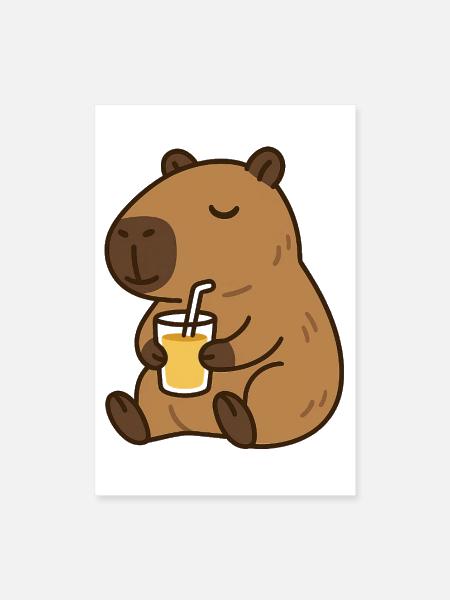 Bear Sips Sunshine - Poster 8x12 - white - Front