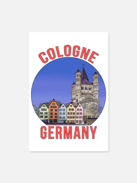 Cologne Germany - Poster 8x12 - white - Front