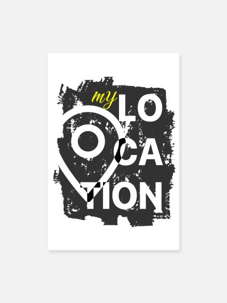 My Location Pin Art - Poster 8x12 - white - Front