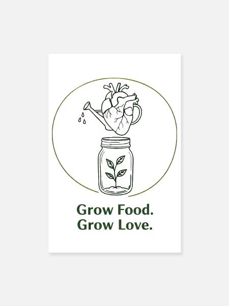 Ecological gardening sustainable farming plant  - Poster 8x12 - white - Front