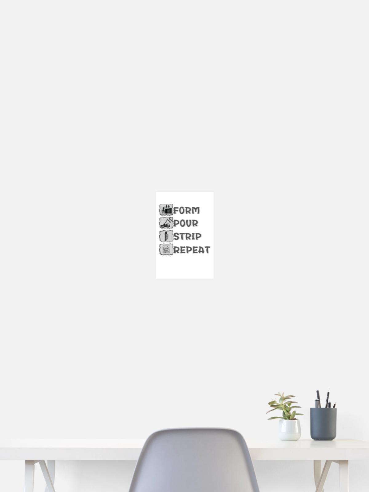 Form Pour Strip Repeat - Poster 8x12 - white - Front