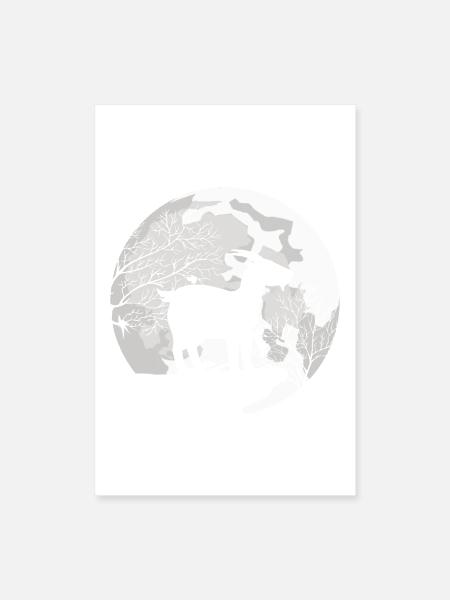 MOON GOAT DESIGN - Poster 8x12 - white - Front