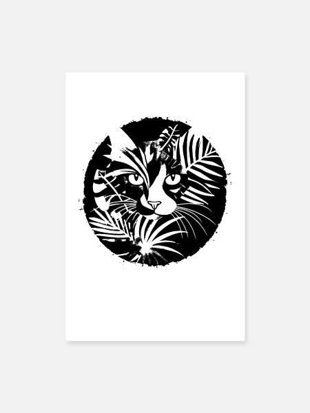 Cat Illustration - Poster 8x12 - white - Front