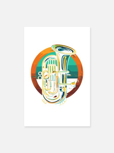 Tuba Illustration - Poster 8x12 - white - Front