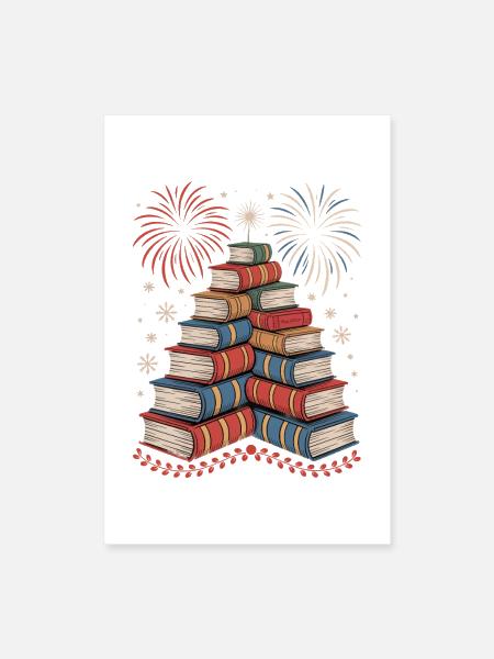  Patriotic Bookworm Bookish Independence Day 4th - Poster 8x12 - white - Front