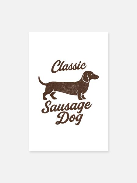 Classic Sausage Dog - Poster 8x12 - white - Front