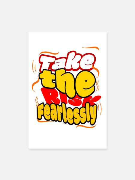 Fearless Tshirt - Poster 8x12 - white - Front
