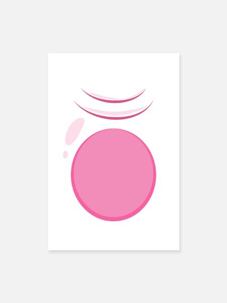 Pig Belly Lazy DIY Costume Funny Animal Halloween - Poster 8x12 - white - Front
