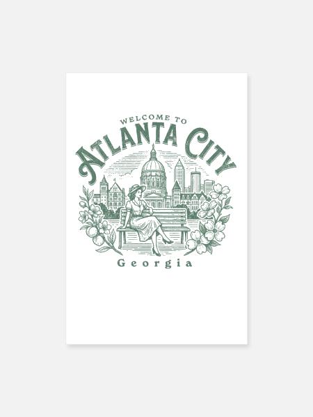 Welcome to Atlanta City Georgia - Poster 8x12 - white - Front