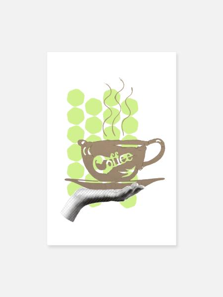 Coffee cup - Poster 8x12 - white - Front