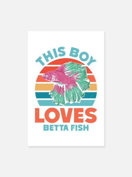 Betta Fish Owner Fish Tanks Aquarium Siamese - Poster 8x12 - white - Front