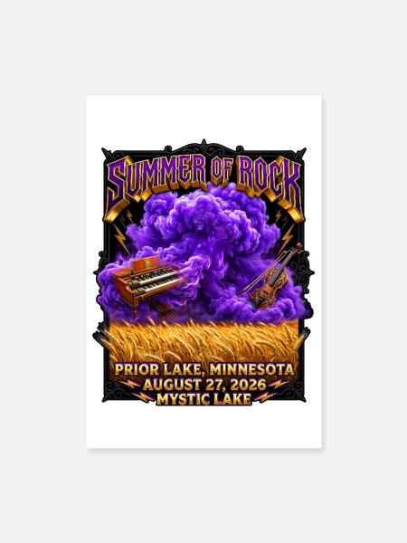 Summer of Rock Mystic Lake 2026 Concert - Poster 8x12 - white - Front