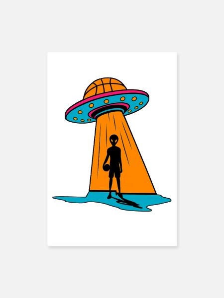 Out of This World Baller - Poster 8x12 - white