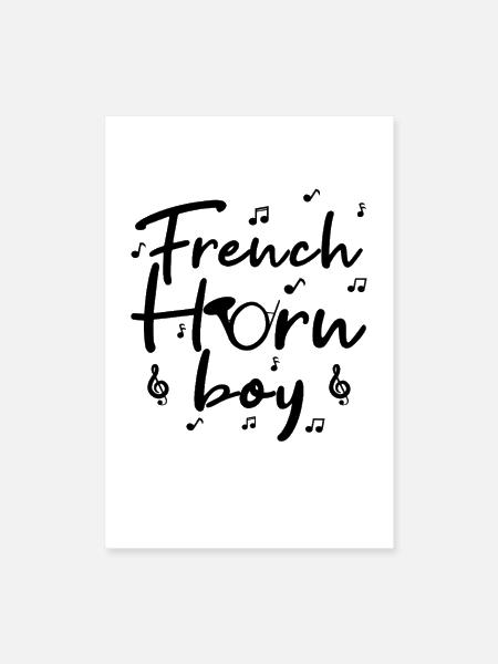 Little French Hornist - Poster 8x12 - white - Front
