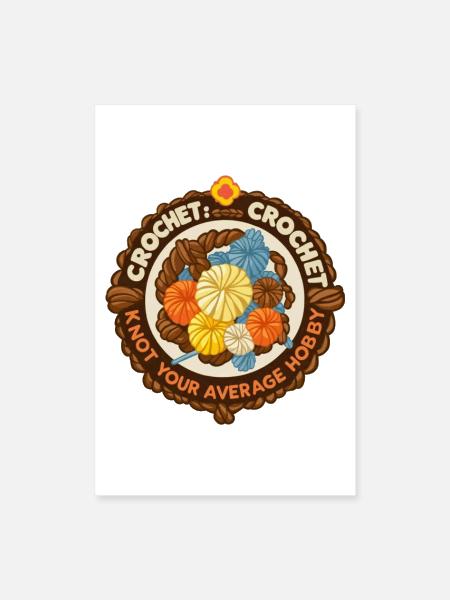Faire un nœud au crochet : votre loisir moyen - Poster 8 x 12 po - blanc - Devant