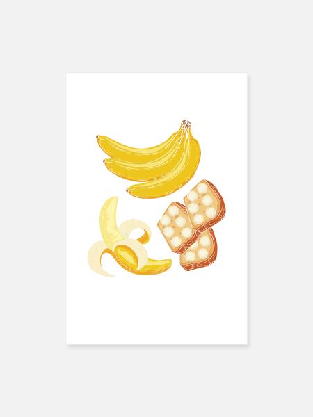 Banana Bread Baker - Poster 8x12 - white - Front