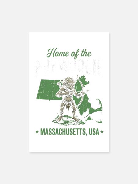 Pukwudgie Home Massachusetts Archery - Poster 8x12 - white - Front