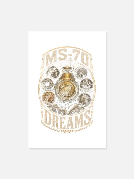 Coin collector Numismatist - Poster 8x12 - white - Front