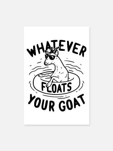 Funny Goat - Poster 8x12 - white - Front