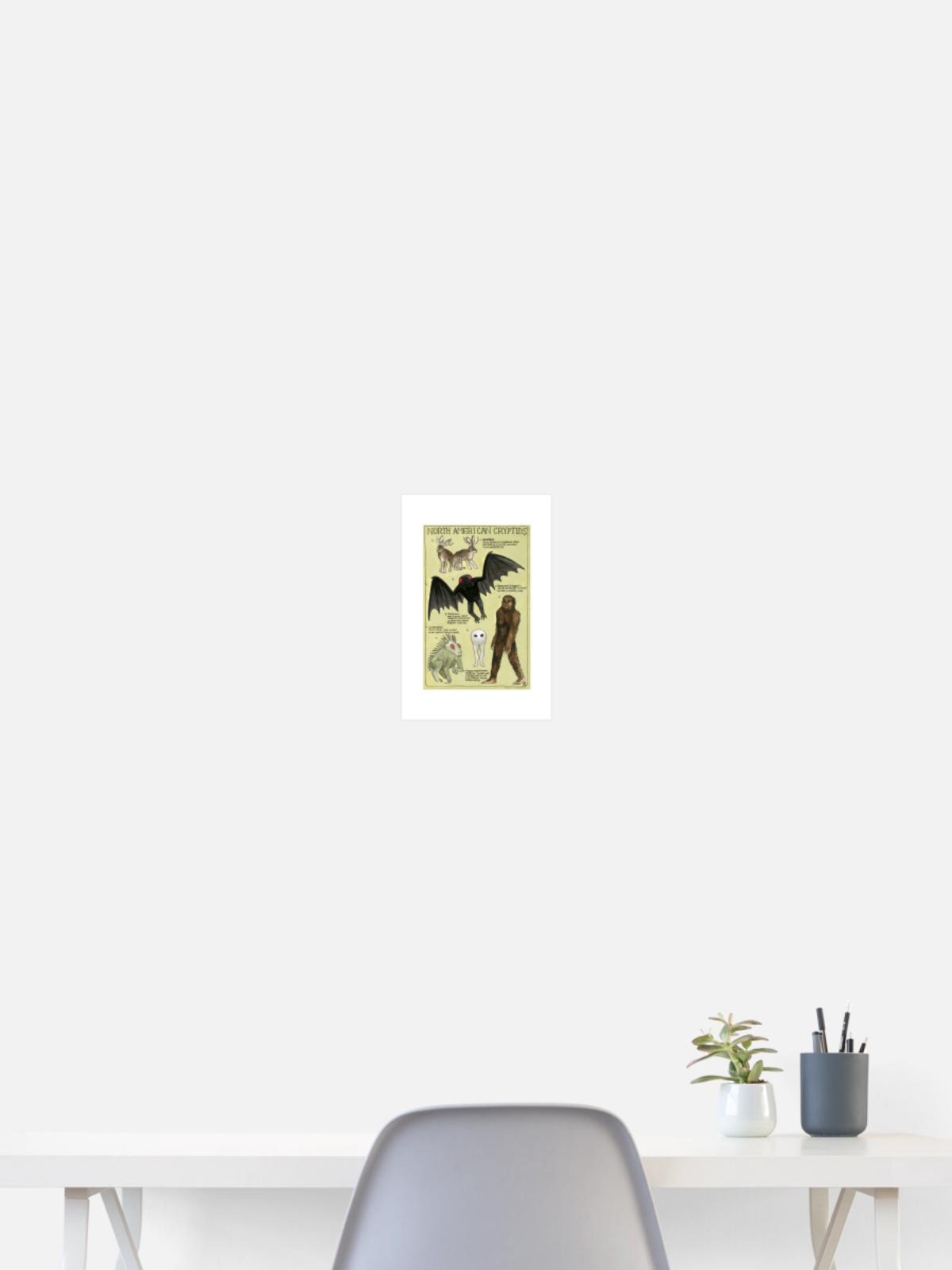 North American Cryptids Poster - Poster 8x12 - white - Front