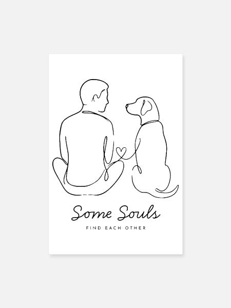 some souls find each other - Poster 8x12 - white - Front
