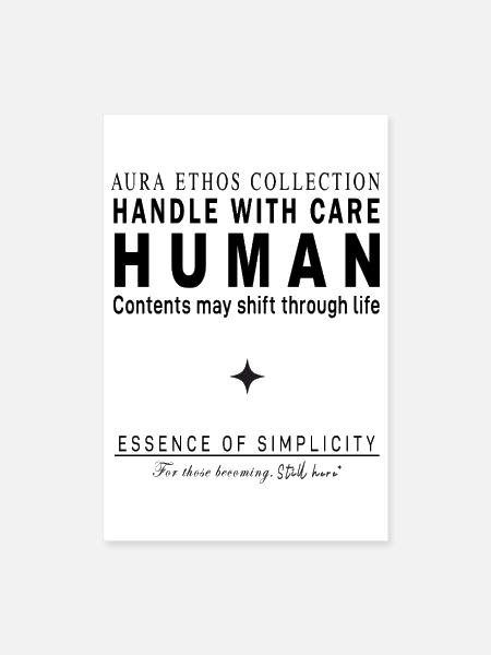 Handle With Care Human Typography Art - Poster 8x12 - white - Front