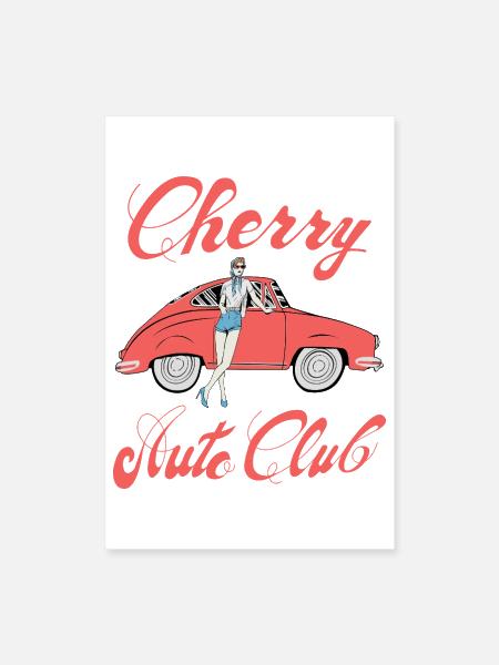 Cherry Auto Club  - Poster 8x12 - white - Front