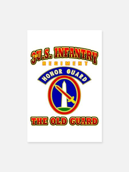 Old Guard Honor Emblem Logo - Poster 8x12 - white - Front
