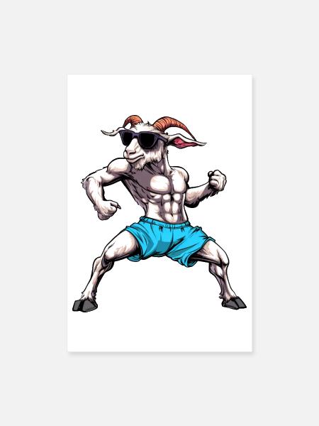Goat fitness - Poster 8x12 - white - Front