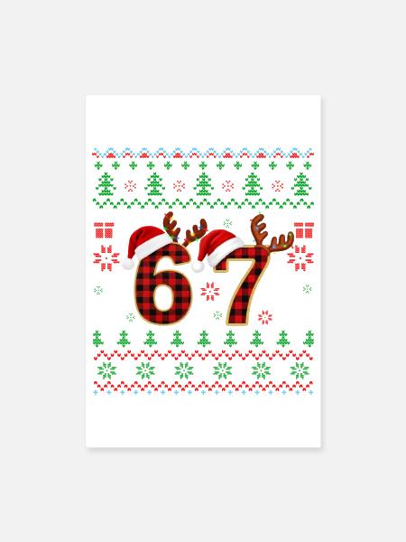 Funny Ugly 67 Christmas - Poster 8x12 - white - Front