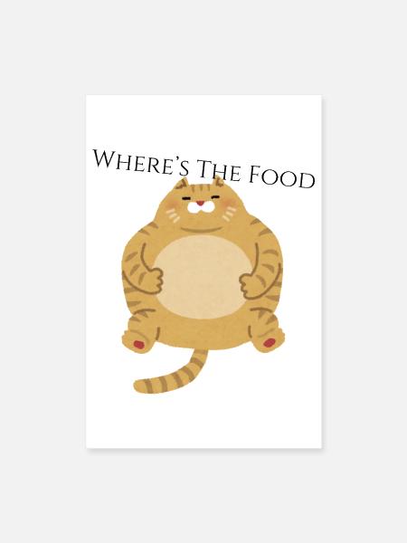 Chubby Cat - Poster 8x12 - white - Front