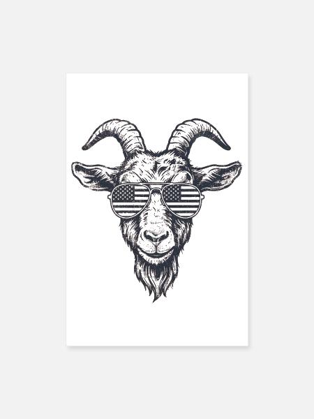 Goat USA - Poster 8x12 - white - Front