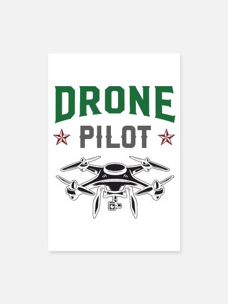 Drone Pilot - Poster 8x12 - white - Front