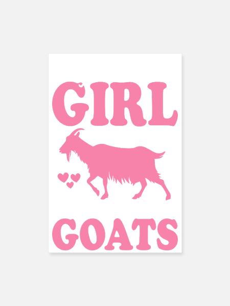 Just A Girl Who Loves Goats - Poster 8x12 - white - Front