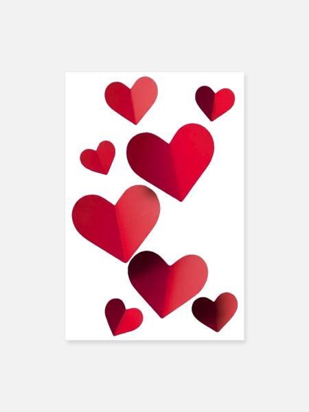 Hearts in motion  - Poster 8x12 - white - Front
