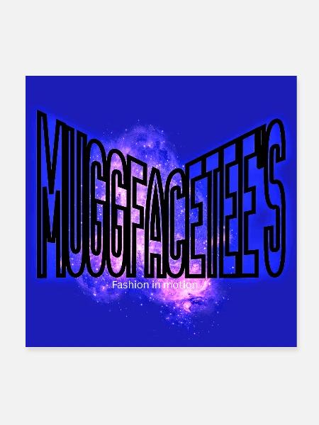 Cosmic Motion Typography - Poster 8x8 - white - Front