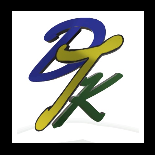 dtk 3d style logo - Poster 8x8
