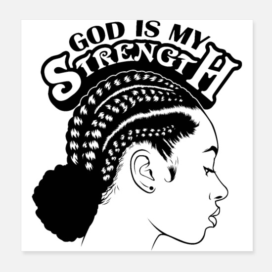 Afro Woman Black Hair Style Natural Confident' Poster | Spreadshirt