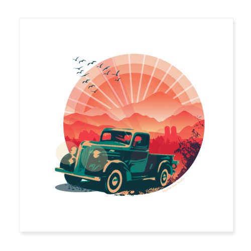 Old Truck - Poster 8x8