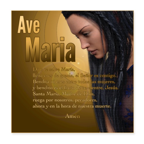 Ave María - La oración en español - Poster 8x8