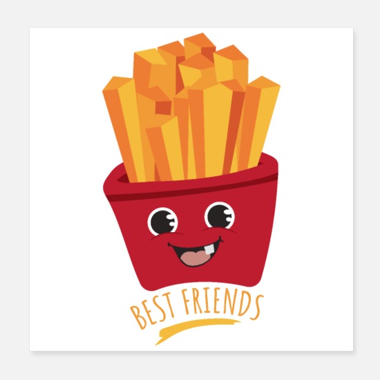 Kids Best Friends French fries Funny Gift Idea' Poster | Spreadshirt