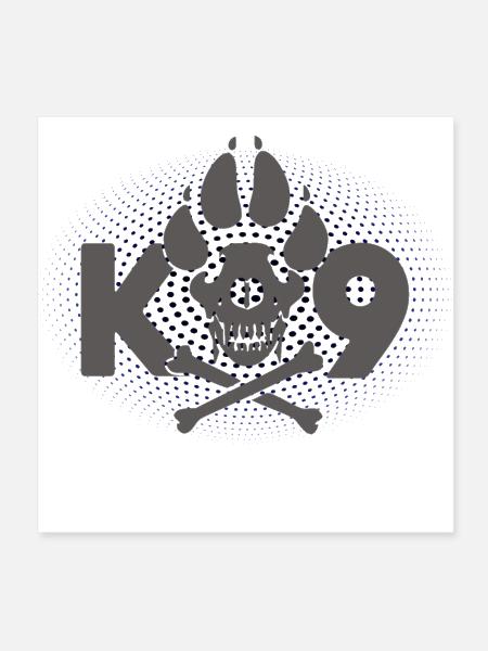 K-9 Unit Policedog Law Enforcement k9 - Poster 8x8 - white - Front