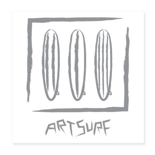 213 ArtSurf© Logo in Grey for Dark Background Swag - Poster 8x8