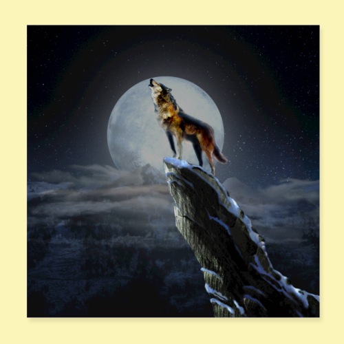 Wolf Moon - Poster 8x8