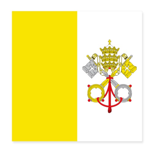 Vatican City Flag - Poster 8x8