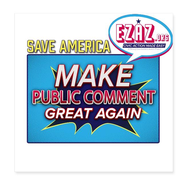 MAKE PUBLIC COMMENT GREAT AGAIN